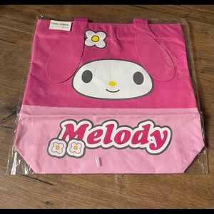 One Left! MY MELODY-NWT Extra Large Canvas Tote Bag